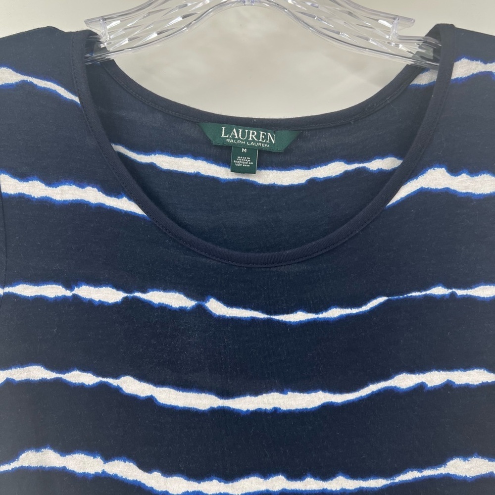 Lauren by Ralph Lauren Women’s Multicolor Blue White Tie-Dye Maxi Dress Size M - Picture 3 of 9